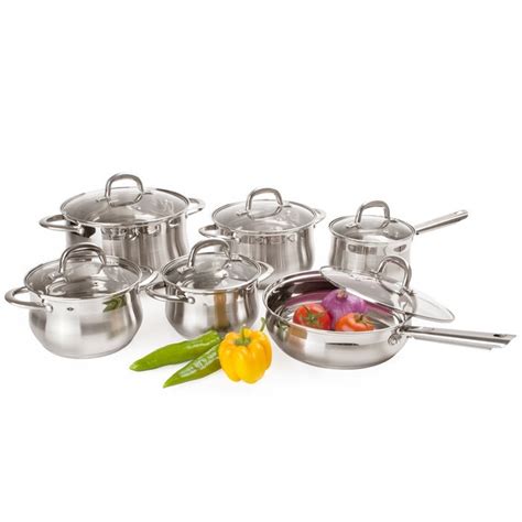 New No Box 12 Piece Cookware Set By Alpine Cuisine Stainless 